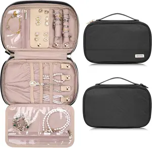 Jewelry Storage Bag – Travel Jewelry Organizer Roll, Soft Lightweight Portable Foldable Case with Compartments for Necklaces, Earrings, Rings, Bracelets & Watches – Protective Pouch