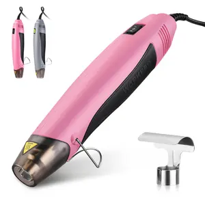 WORKPRO Heat Gun, 400W Mini Hot Air Gun with Reflector Nozzle, 2 Temp Settings 482℉(250℃)/842℉(450℃) and 5.9ft Long Cable Overload Protection for Craft Embossing, Shrink Wrapping PVC, Drying Paint