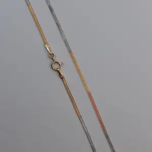 MINI SEDUSA CHAIN ​​1.5MM THREE GOLD 18K ITALY 45CM - 1.51GR