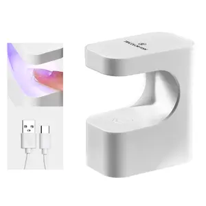 TRICOROL FISH Mini UV Light for Gel Nails, UV Nail Lamp, Nail Light with 2 Timers for Fast Curing Gel Polish Nails Extension, Portable LED USB Flash Cure Lamp for Travel