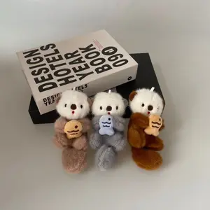 Cute Otter Keychain Charm Adorable Plush Bag Charm Otter Key Ring for Bags Backpack Valentine's Day Birthday Daughter granddaughter niece best friend girlfriend Christmas gift lady