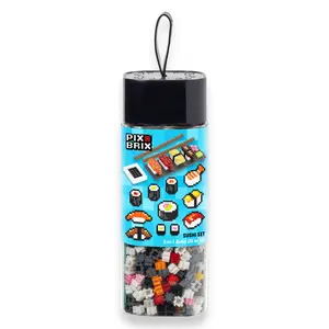 Pix Brix Food Bottle – Sushi Set | Build Pixel Sushi in 2D & 3D