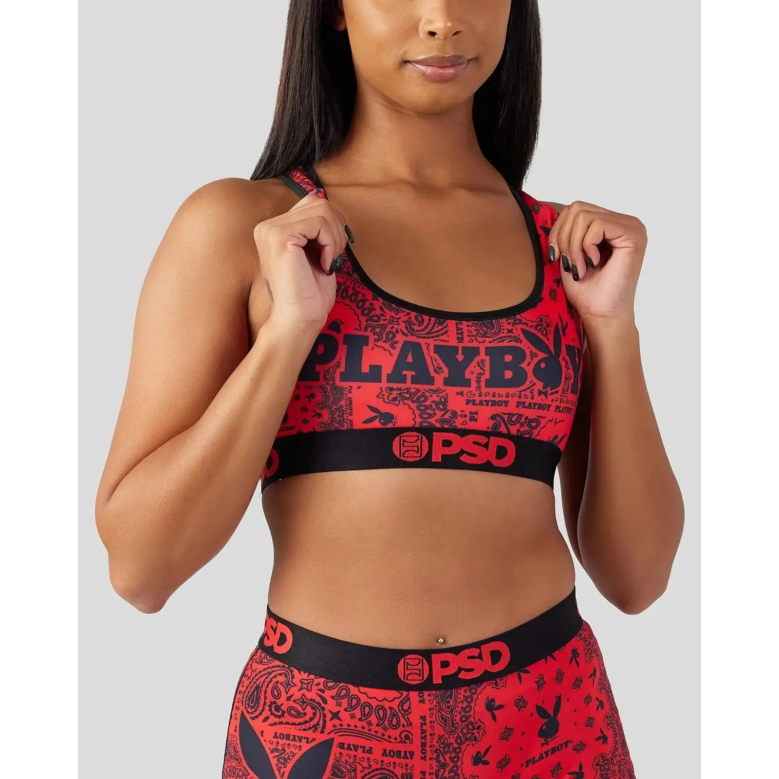 PSD Womens Playboy - Paisley Racerback Sports Bra - Comfortable
