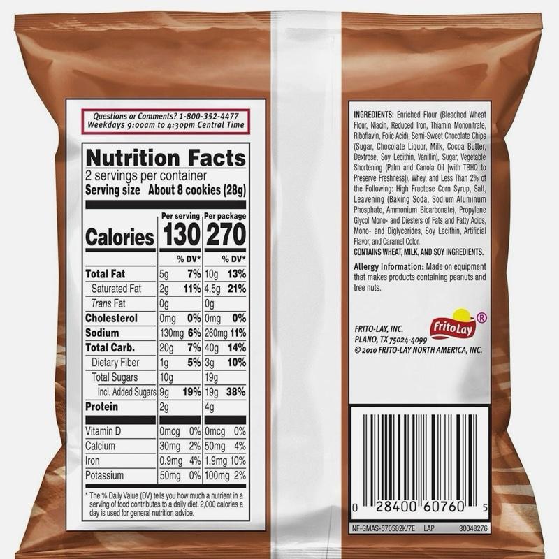 Grandma's Mini Chocolate Chips Cookies 10x Pack Homemade Snacks for Any Occasion - Ideal for Packing - 270 Calories per Pack 2.12oz Baked