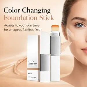 Two-In-One Color-Changing Foundation StickFeatures A Natural Color  A Light Texture  A Matte Finish And A Clear And Transparent Finish ltIs Suitable For DailvMakeup Use