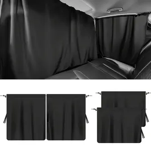 Universal Car Privacy Curtain Set, Rear Seat Divider Sunshade, UV Protection, Anti-Spy, Easy Install, Summer Travel Essential