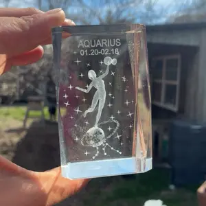Aquarius glass 3-D novelty