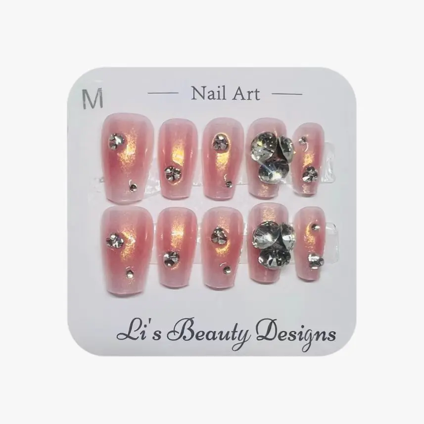 Tanghulu Handmade Premium Press-On Nails  Acrylic Nails for Everyday Use, Reusable Design, and Secure Application
