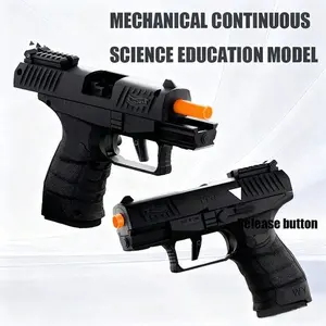 Toy Foam Blaster Pistol Set with Soft Foam Darts, Shell Ejecting Outdoor Shooting Game Toy, Includes 100 Darts, 12 Shells and 2 Magazines