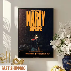 Marty Supreme Movie Poster High Quality Print Unframed, Cinematic Style Poster, Movie Fans Collection , Room Decor, Obsession & Ambition Inspired Film Wall Art, Minimal Typography Movie Decor for Cinephiles, Home Decor, Movie Poster Unframed, Gift For Him