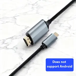 2026-Lulaven USB C to HDMI Cable 4K 60Hz Gold-Plated Plugs Aluminum HDR Type-C to HDMI 2.0 Cord for iPhone 15/16 MacBook iMac iPad Pro Galaxy 6ft Screen Mirroring Adapter