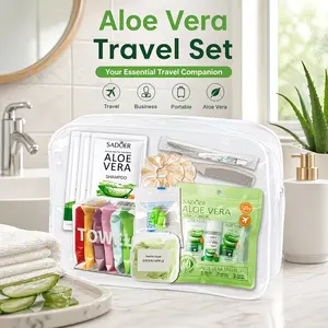 Aloe Vera Travel Care Kit for Women & Men – Hydrating Hair, Face & Body Essentials Set | TSA-Friendly Skincare & Travel Toiletry Organizer