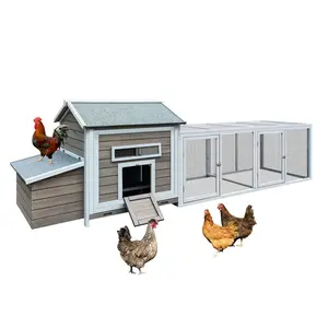 118"Wooden Chicken Coop Outdoor Hen House Poultry Cage with Free-range Doors, Nesting Box,Leakproof Pull-on Tray