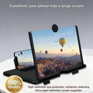 Mobile Phone Magnifier - Ultra-HD Screen Magnifier for Easy TV Viewing Orientation for Landscapes Use Eye Protection Full-Screen Mobile Phone Magnification-10" Stand Cellphone Portable Phone Stand