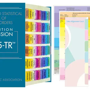 Index Tabs for DSM-5-TR, 94 Printed DSM-V-TR Tabs and 18 Blank Tab Stickers, with Alignment Card and Abbreviation Description Cards for The Diagnostic and Statistical Manual of Mental .