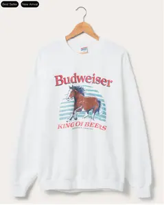 BUDWEISER CLYDESDALE FLEA MARKET CREW STREETWEAR TOP MENSWEAR