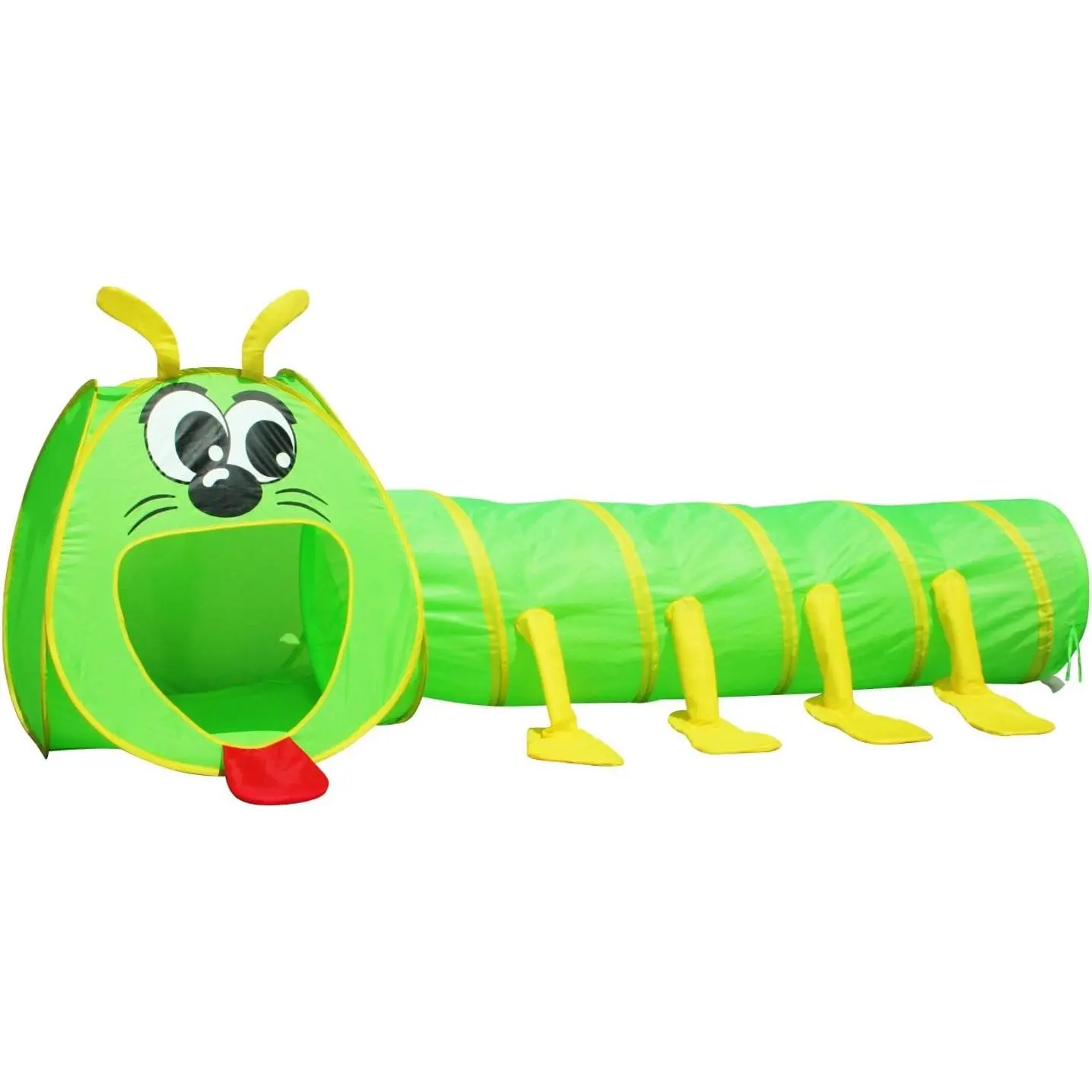 Big Mouth Caterpillar Tent 2pc Pop-up Children Play Tunnel Kids Discovery Station