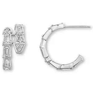 Radiance by Absolute™ 3.30ctw Snake-Style Wrap Hoop Earrings