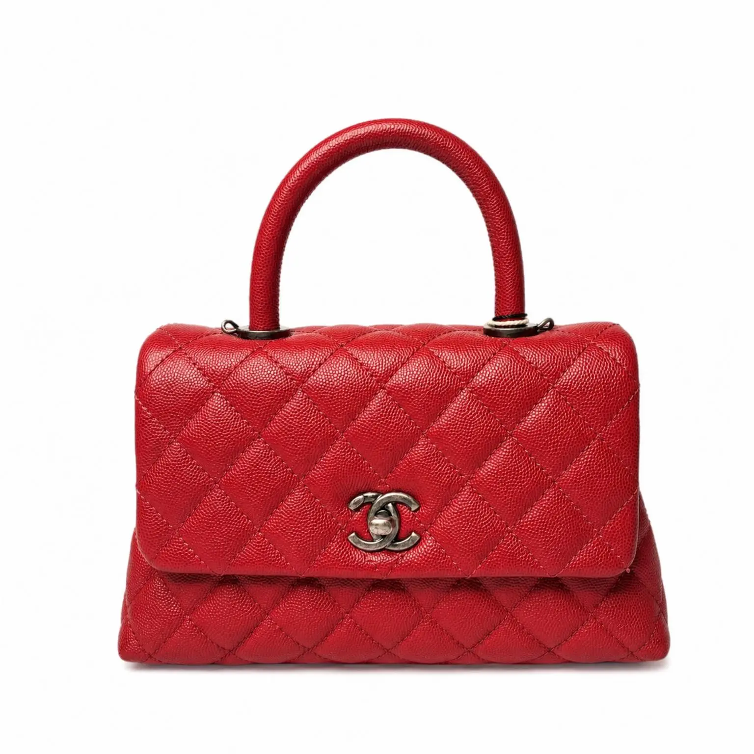 Pre-owned CHANEL X Top Handle Bags Coco Handle leather Red 2607060004