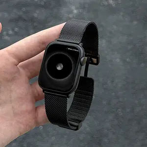Magnetic Foldable Milanese Band for Apple Watch Series 11/10/9/8/7/se/6/5/4, Stainless Steel Strap for Iwatch Ultra 49mm-40mm