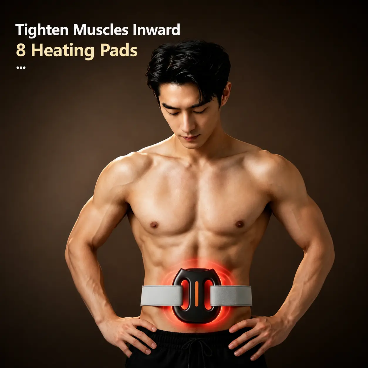 2026 New Double-Loop Heated Fascia Ring with Adjustable Strap - Cordless Recharge, Breathable Fabric,  Fit Up to 55in, Portable  & Back Muscle Relaxation Massager for Seniors, Home Fitness Use merry christmas, Waist 55in