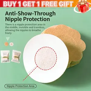 100Pcs Disposable Non-Woven Nipple Covers For Wedding - Ultra-Thin Invisible Breathable Pasties Anti-Exposure Daily