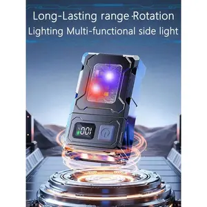 Multi Functional Mini Flashlight With 180 ° Rotating Head, Magnetic LED Flashlight At The Tail, 1200mAh Lithium-Ion Battery, Power Indicator Light, SOS Function , And Car Emergencies, Rechargeable Flashlight emergency light emergency power outage