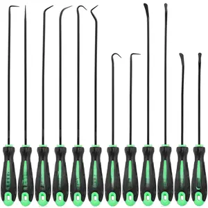 oil seal 12-Piece Pick and Hook, Pick Car Oil Seal Gasket Pick Hooks Puller Remove, Long and Mini Pick nail screwdriver set hand set tool