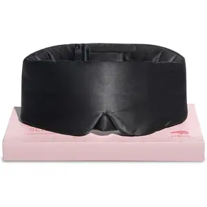 LitBear Silk Sleep Mask for Side Sleeper, 100% 22 Momme Pure Mulberry Silk, Face-Hugging Padded Eye Cover for Sleeping with Adjustable Band, Eye Mask Sleeping for Women Men