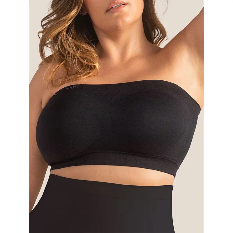 Bra with fixed cups,, no underwire, body-shaping, silicone anti-slip strips, removable shoulder straps, strapless bra