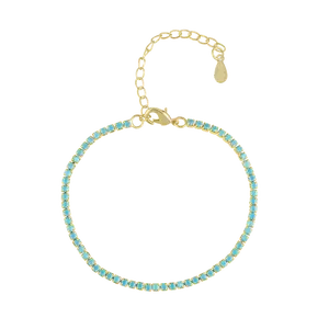 Chloe Tennis Bracelet Turquoise
