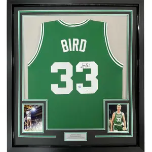 Autographed/Signed Larry Bird Boston Green Jersey PSA/DNA COA - POSTER NO FRAME