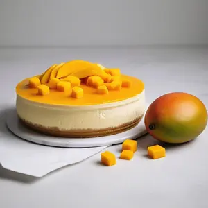 Andy Anand Gluten-Free Mango Cheesecake, 9-Inch, 2 lb – Freshly Baked, Real California Cream Cheese, No Preservatives, Birthday Gift Box