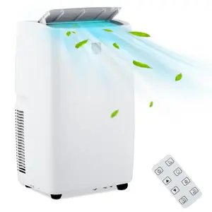 Portable Air Conditioner, 14,000 Btu Portable Air Conditioner with Remote Control, Easy to Move Ac Unit for Rooms Up to 750 Sq Ft, 3-In-1 Cool/Fan/Dry, Led Display, Complete Window Mount Exhaust Kit