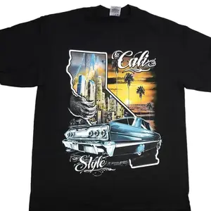 CALIFORNIA LOWRIDER T-shirt Cali Style Low Rider Urban Streetwear Men's Tee New, Graphic tees, Streetwear, Men gifts, Short sleeve, cotton, Top, Menswear