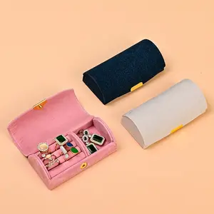 Luxury Velvet Jewelry Storage Box for Women, Compact Portable Design, Anti-Fading Ring Holder, Ideal Gift for Birthdays, Mother's Day & Valentine's, Jewelry Boxes