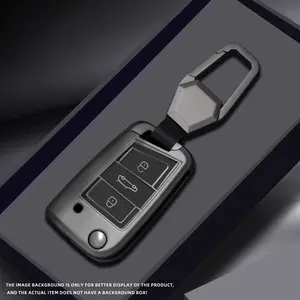 3 Buttons for Volkswagen Vw Polo Golf7 Mk7 Tiguan, Skoda Octavia Kodiaq Karoq, Seat Ateca Car Key Case Cover Keychain Accessories