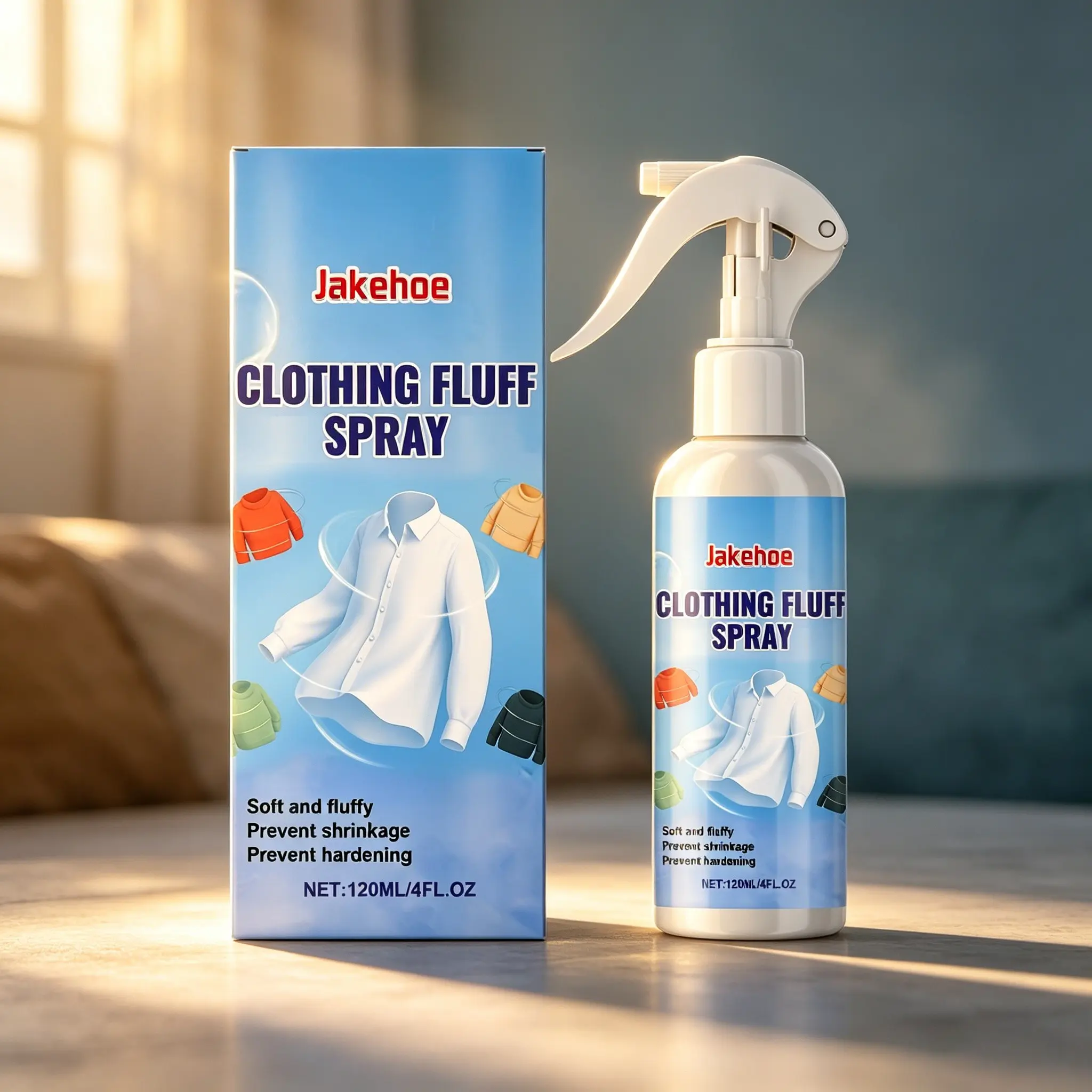 Home Cloth Wrinkle Remover Spray Cleaner (120ML), Liquid Spray, Household Cleaner, Anti-Static Fabric Care, No Ironing, Refreshes Without Stickiness