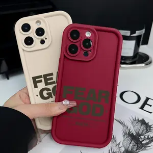 Minimalist Letter Style Advanced fashion gift Case for iPhone17 16 15 14 Pro Max 16E 13 12 11 XR XS Plus Shockproof Full Camera Protection Durable slim Silicone Cover