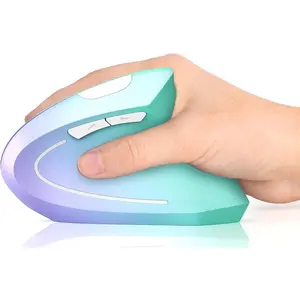 , Vertical  , Rechargeable 2.4G Optical  Mice: 800/1200 / 1600 DPI, 6 Buttons, for Laptop, PC, , , Desktop, Notebook etc, Green