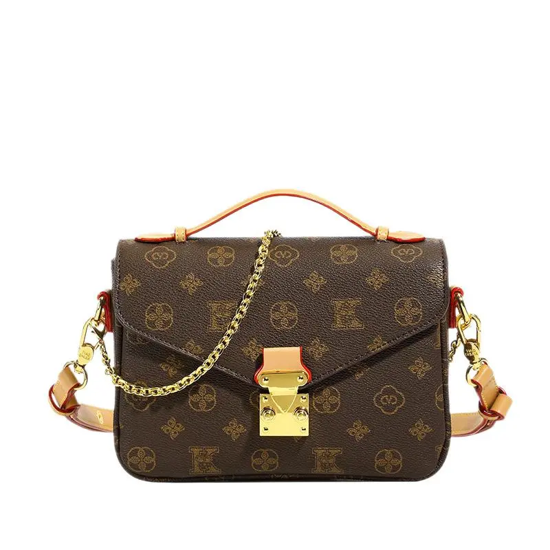 Chic Monogram Print Box Bag for Women, a Small Commuter Bag with Chain Strap and Top Handle for Multi-Carry, Small Box