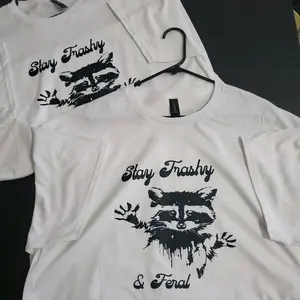 Gildan Light Cotton 100% Stay Trashy & Feral T-Shirt XL