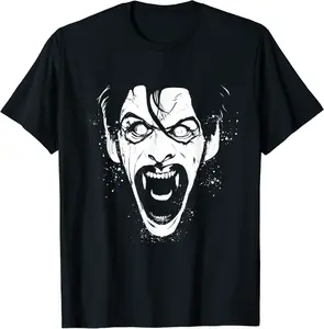 Scary Angry Vampire Face of Horror Undead Night Bat Horror T-Shirt - Judithca Shop 23B0BH1G4VF9