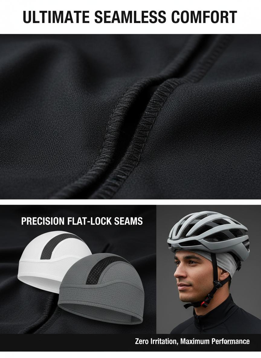 2 Pack Skull Cap Helmet Liner Beanie, Cooling Mesh Cycling Running Hat for Men Women, Fits Under Helmets