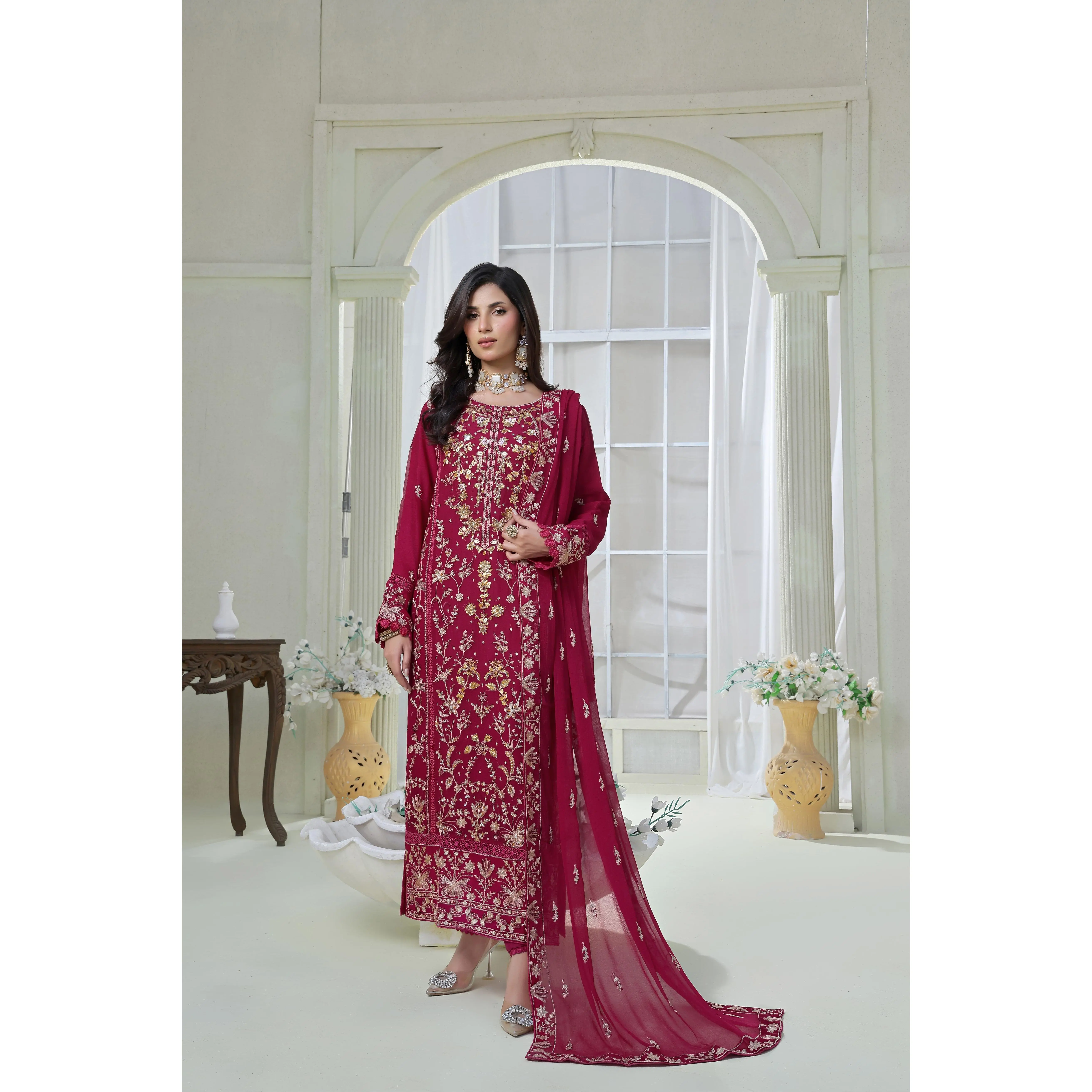 Wardah Uzair - 18032502 - 3 Piece Embroided Chiffon