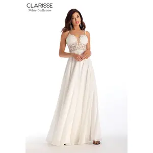 Clarisse -600208 Sheer Embroidered A-Line Bridal Gown