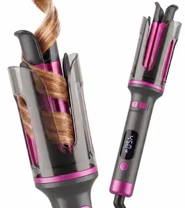 Realair Automatic Curling Iron, 1 Inch Rotating Ceramic Hair Curler with 4 Temp Settings & Fast Heating, Anti-Scald & Anti-Tangle Auto Hair Wand for Long & Medium Hair, Professional Styling Tool