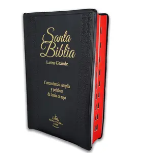Biblia Letra Grande Concordancia Amplia RV1960, manual tapa vinilo, negro con índice