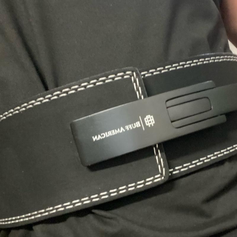 BUFF AMERICAN 10MM Lever Belt - Black, USAPL, USPA, IPL, IPF Approved, Adjustable Lever Buckle Attachment, Height 4 Inches, Thickness 0.394 Inches