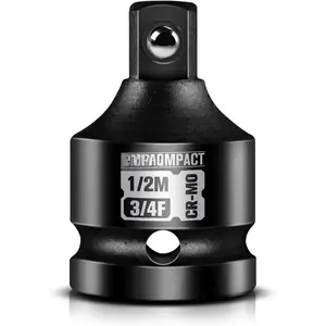 3/4" Female to 1/2" Male Impact Socket Adapter, 3/4-Inch Impact Socket Adapter Reducer, Chrome Molybdenum Alloy Steel